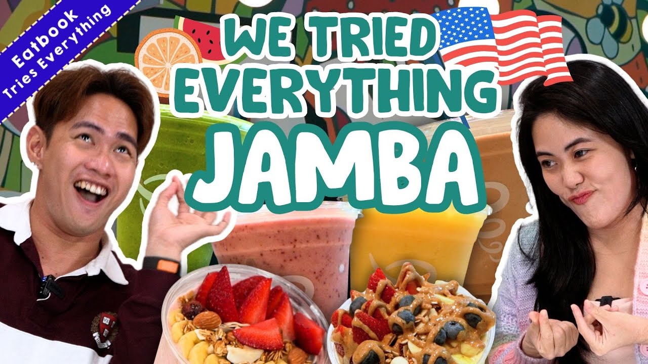 We Tried Everything At JAMBA JUICE! | Eatbook Tries Everything | EP 29