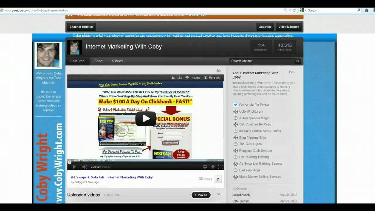 Recruiting Affiliates - Internet Marketing With Coby