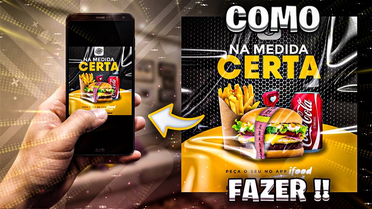 Como Fazer Flyer para Lanchonete pelo Celular Usando o app Ps Touch