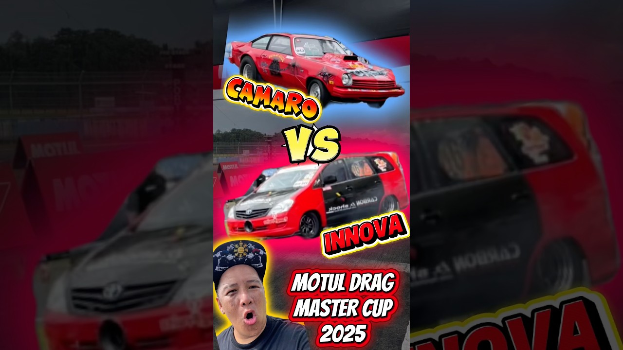 american muscle vs drag diesel 🤯camaro tyaka innova nag tapat😱 #camaro #INNOVA #dragracing #shorts