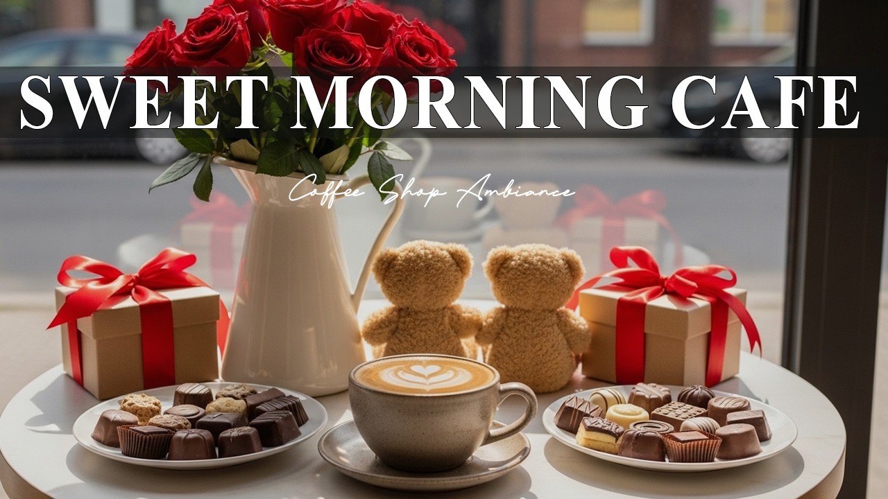 Sweet Morning Cafe ☕ Coffee Shop Ambiance & Smooth Bossa Nova Piano for Relaxing & Good Mood