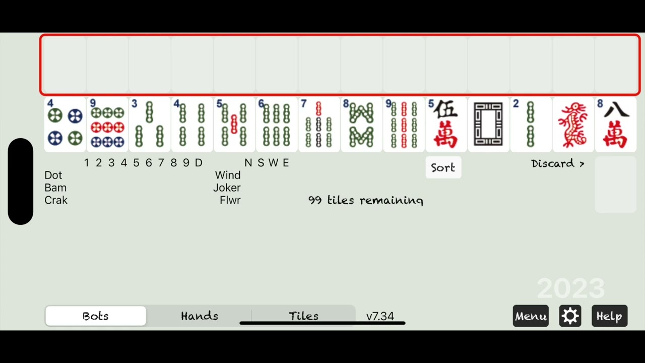 Part 1 - American Mahjong Practice Players Guide, App Layout