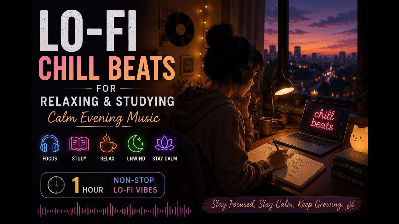 Lo-Fi Chill Beats for Relaxing & Studying – Calm Evening Music 1h