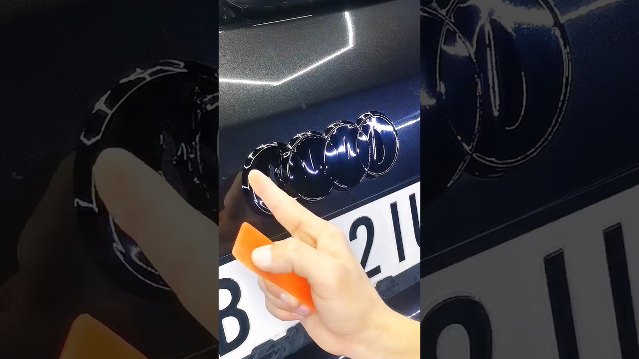 #audi #emblem #wrap #crome #delete #wrapxpert #cromedelete #logo