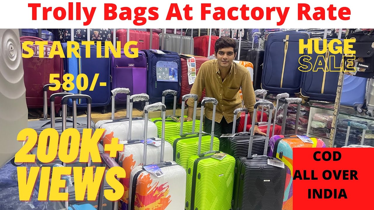 DIRECT FACTORY SA || CHEAPEST BRANDED LUGGAGE BAGS || CABIN,LAPTOP,TROLLY || COD ALL OVER INDIA 👍👍