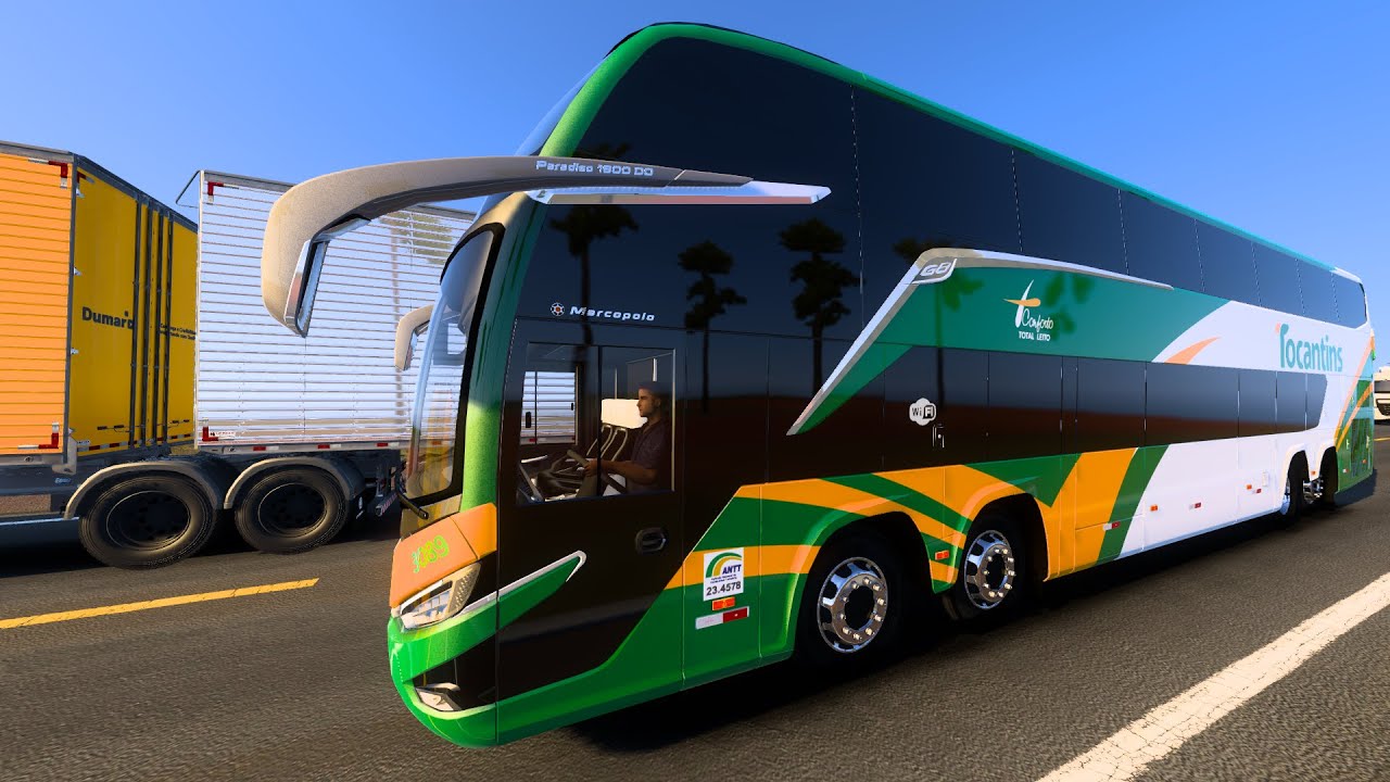 ETS 2 Mapa Sertão Simulação ao extremo no G27, Marcopolo G8 1800 DD - VOLVO E6