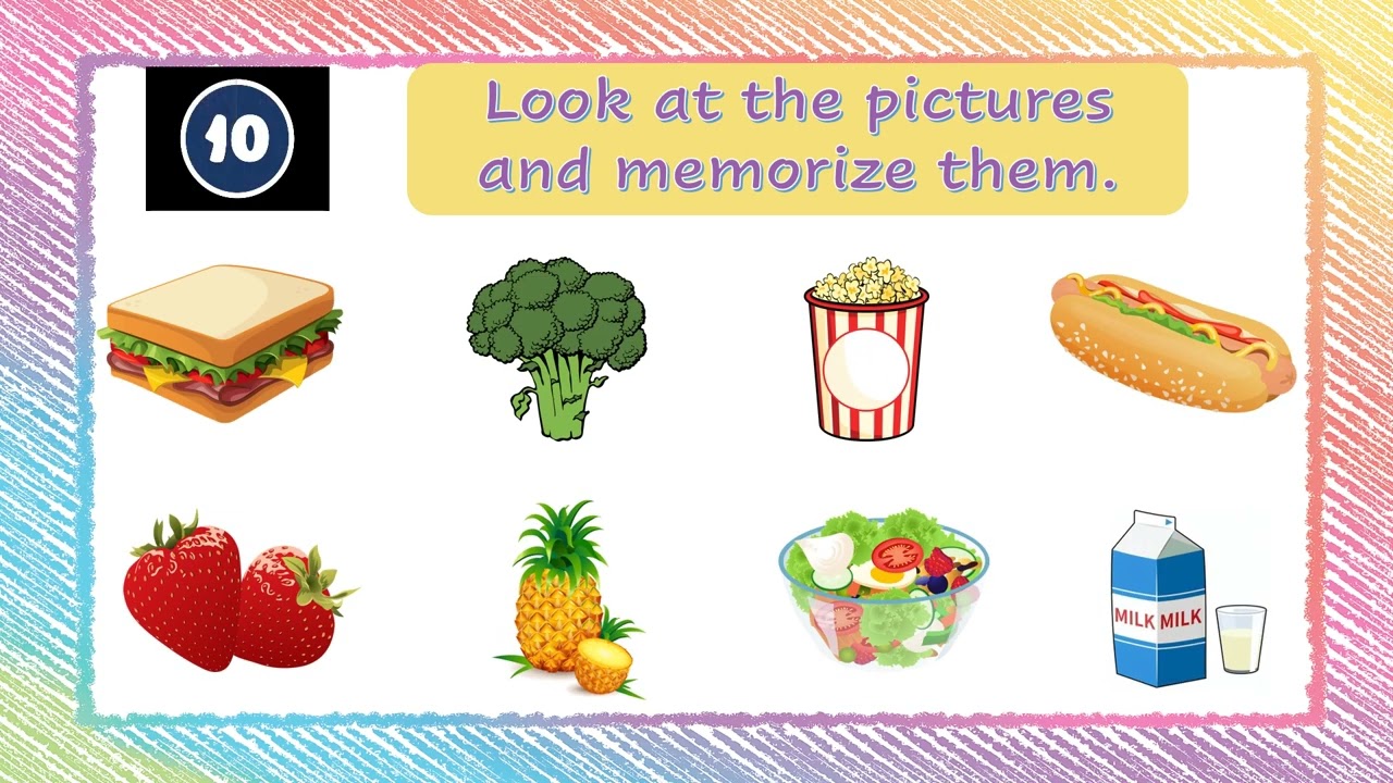 FOOD AND DRINKS Memory game