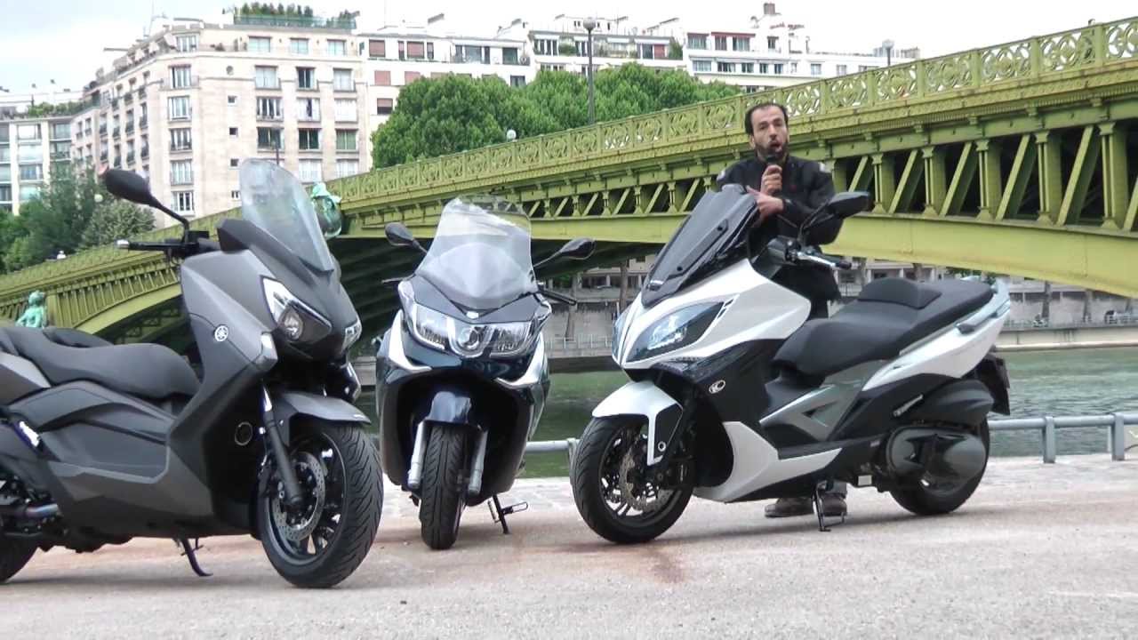 Comparatif maxi-scooters : Yamaha X-Max 400, Piaggio X10 350 et Kymco Xciting 400i