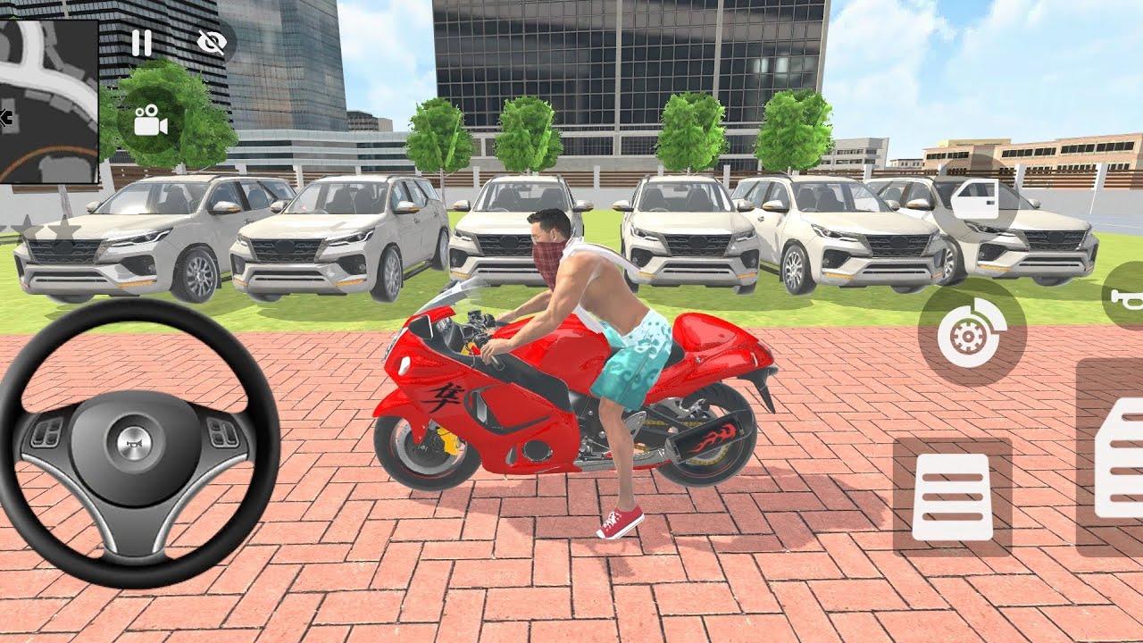 1️⃣Franklin order,2️⃣ by fortuner 🎮 theft auto simulator Indian 🇮🇳 bike game 