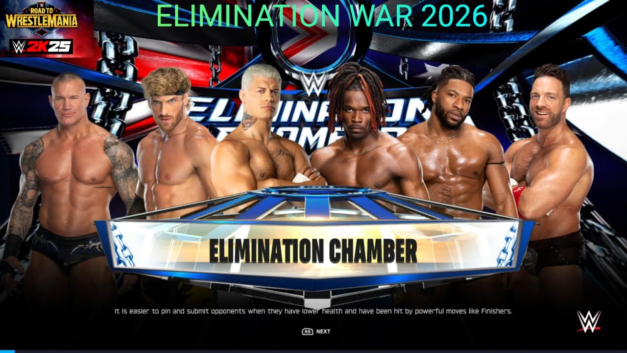 6-Man Elimination Chamber WAR 💥 | Elimination Chamber 2026 | WWE 2K25 Gameplay