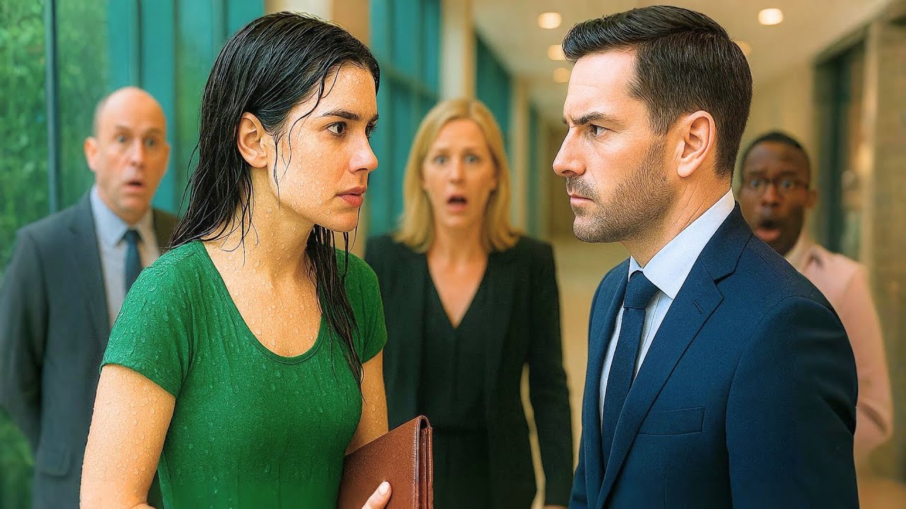 ELA CHEGOU PARA ENTREVISTA TODA MOLHADA…MAS CONQUISTOU O CORAÇÃO DO MILIONÁRIO…