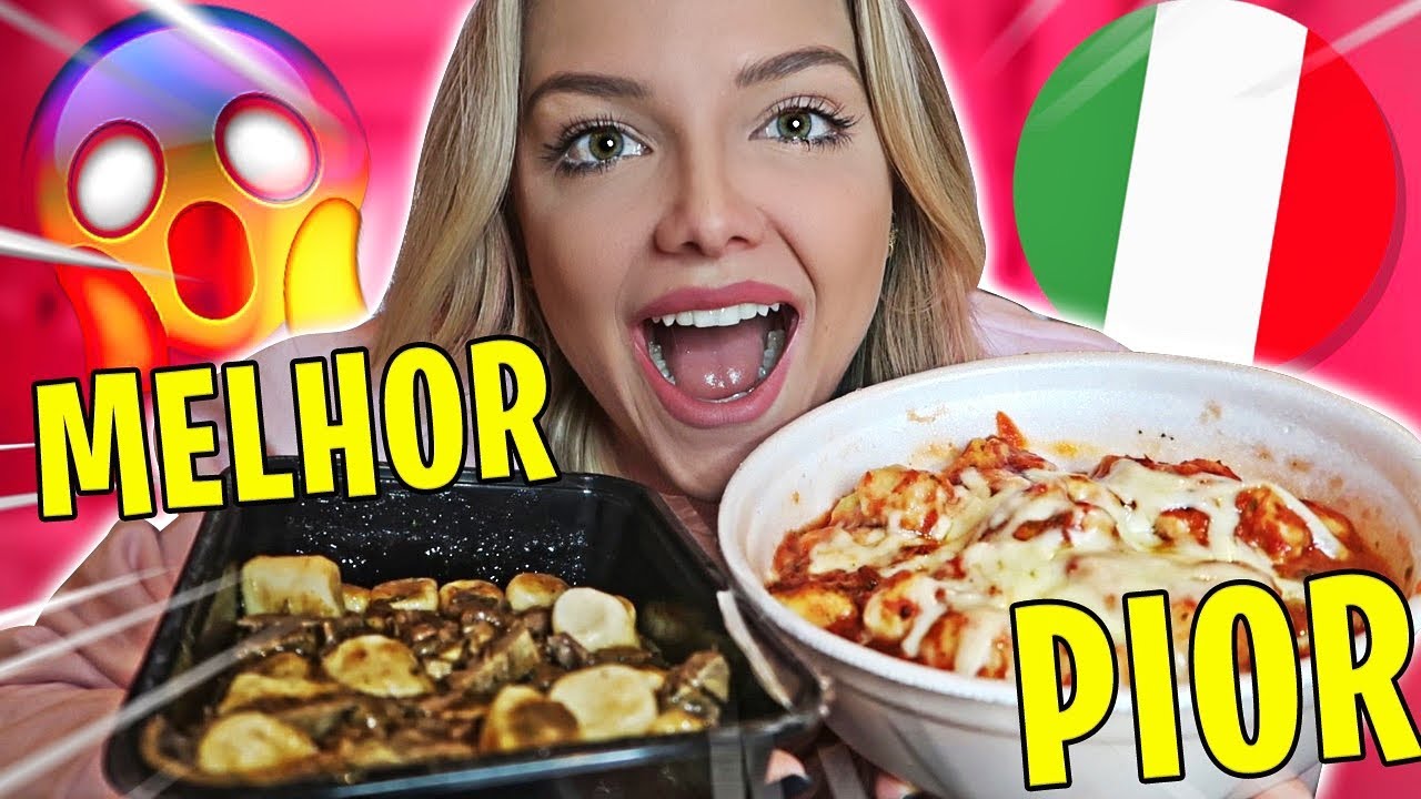 PROVEI A COMIDA ITALIANA DE PIOR E MELHOR AVALIAÇÃO DO APLICATIVO