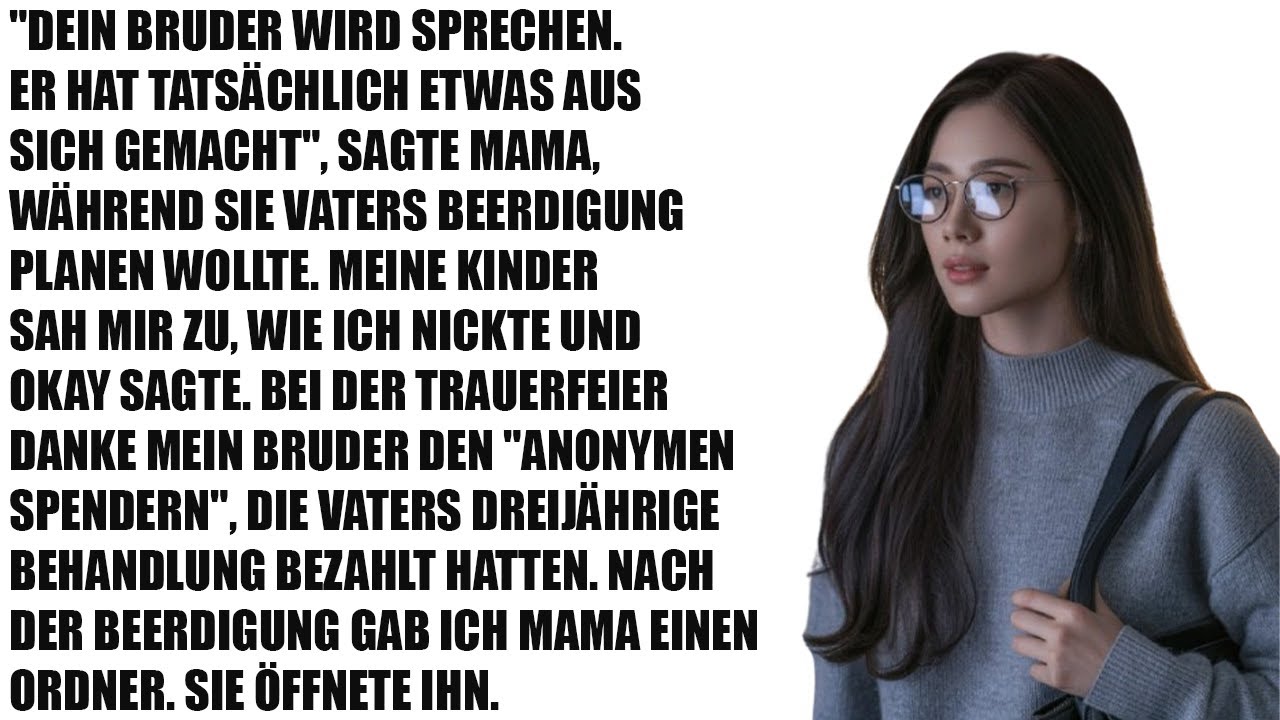 Mama wählte meinen Bruder für die Trauerrede – sie wusste nicht, dass ich Papas Behandlung bezahlt..
