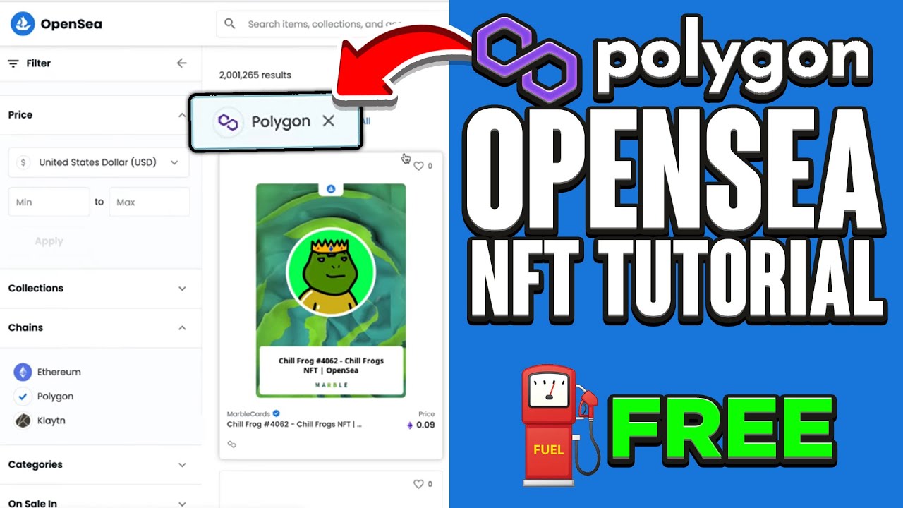 Opensea NFT polygon tutorial: How to Use OpenSea Without Gas Fees!