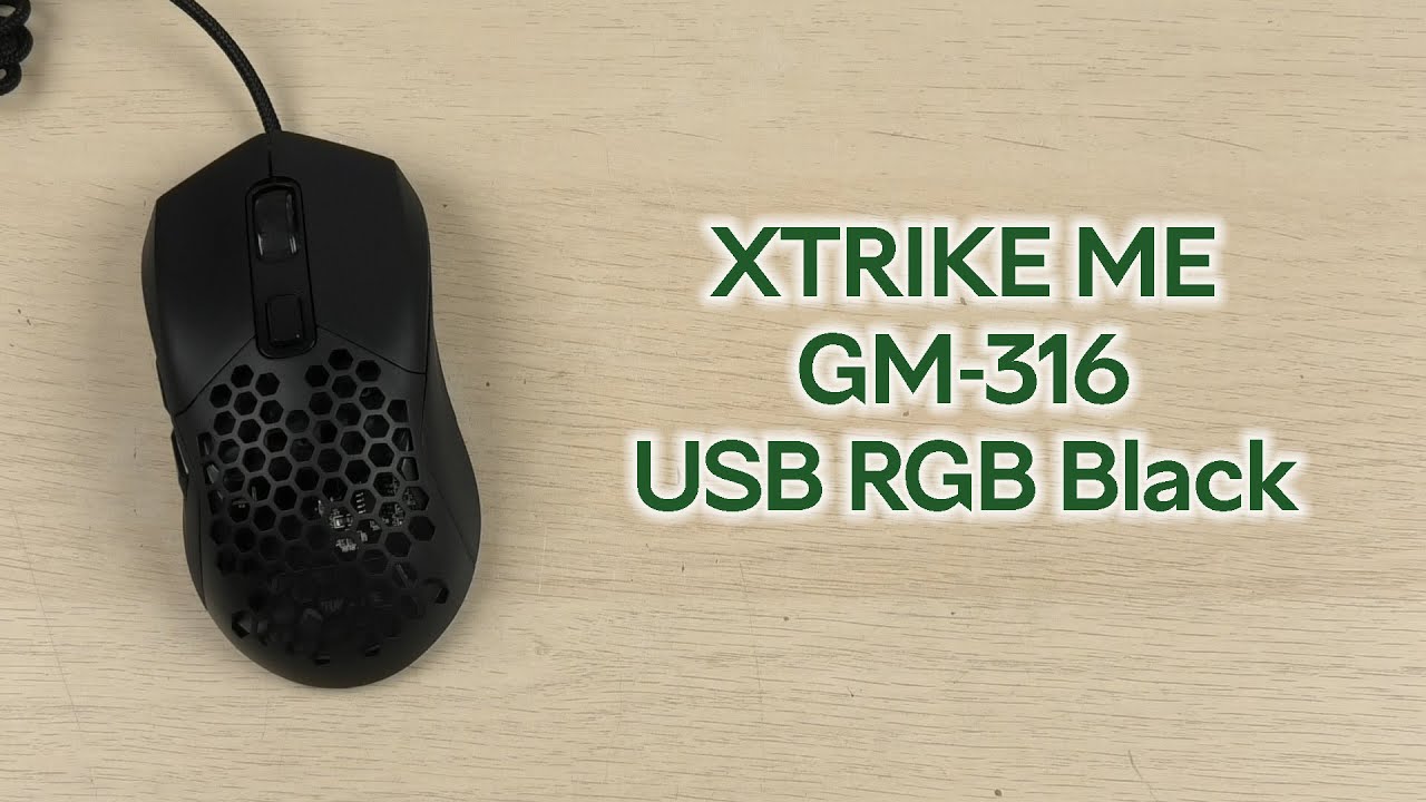 Розпаковка XTRIKE ME GM-316 USB RGB Black