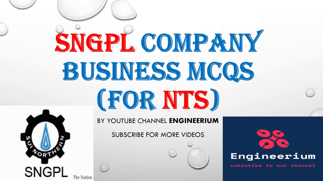 SNGPL COMPANY BUSINESS MCQS For NTS