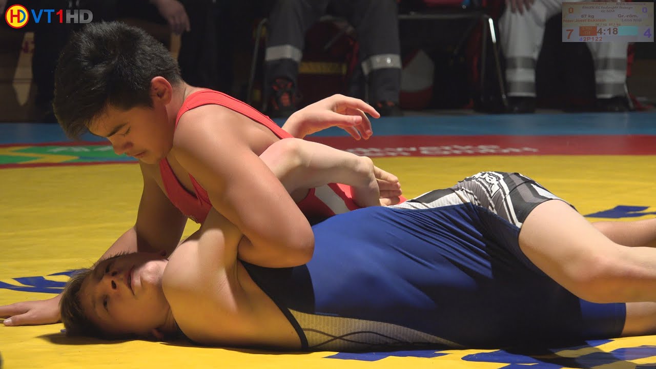 Ringen Fachsenfeld/Dewangen (Eckstein, P. J.) - Remseck (Nisi, L.) 57kg Gr./Rö. (4:0 ÜG)