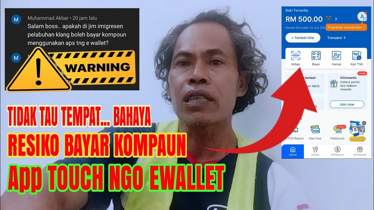 BAYAR KOMPAUN DENGAN APLIKASI TOUCH NGO EWALLET ? #bayarkompaun #visatngewallet