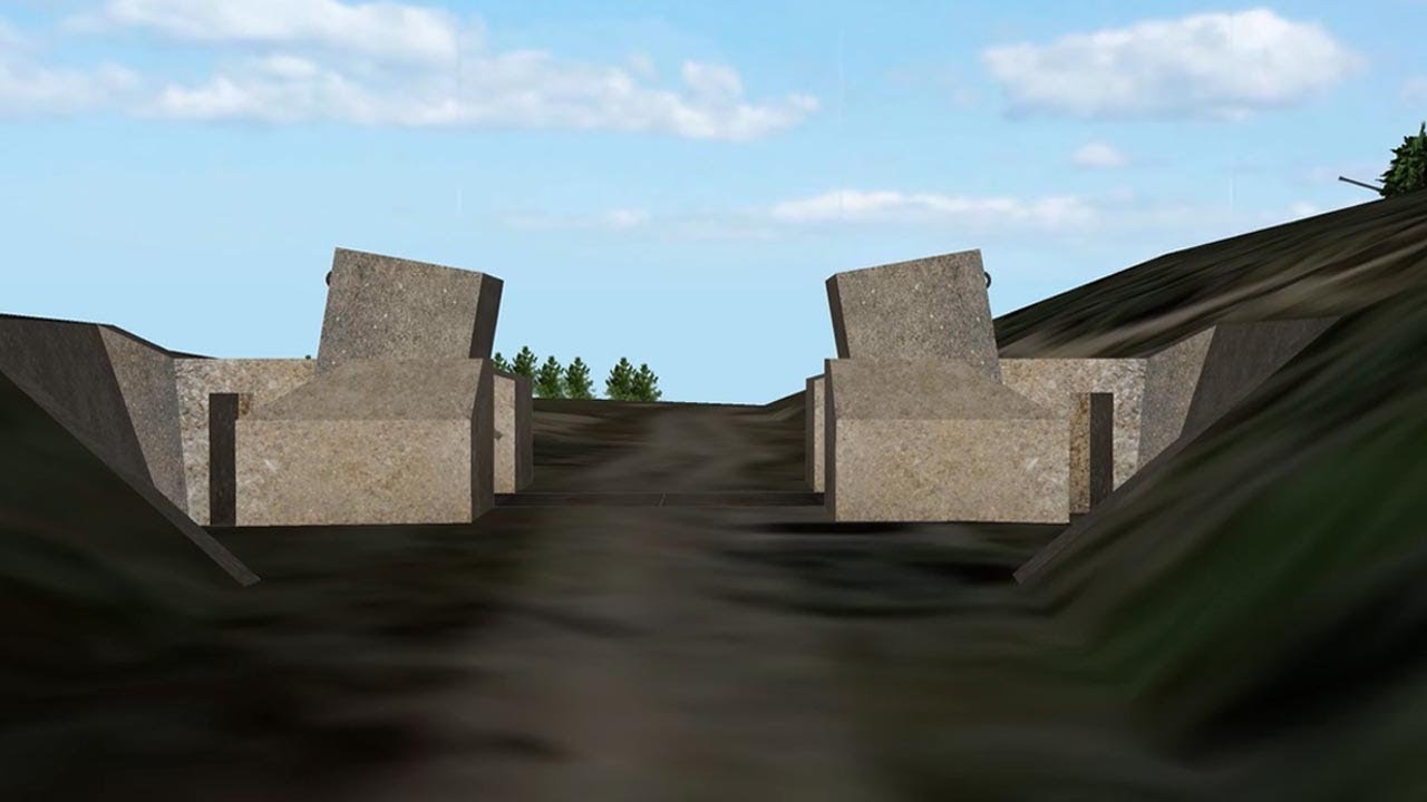 WalzkörperSperre Zandvoort in werking -- 3D-Animatie