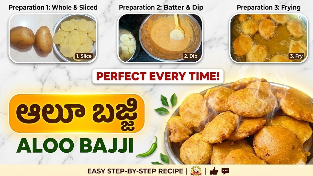 సింపుల్ ఆలూ బజ్జి రెసిపీ | Aloo Bajji Recipe In Telugu | How to Make Aloo Bajji | @smartkitchen_life