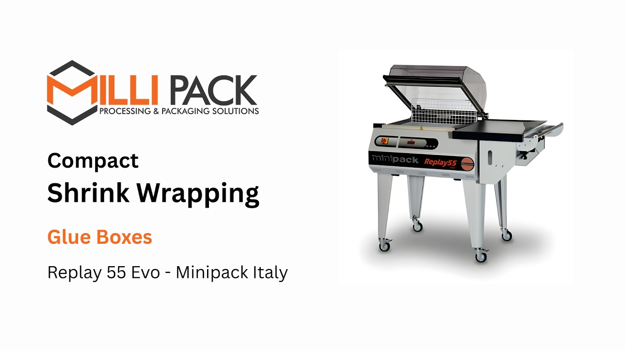 High-Quality Shrink Wrapping of Glue Boxes Using Replay 55 | Milli Pack
