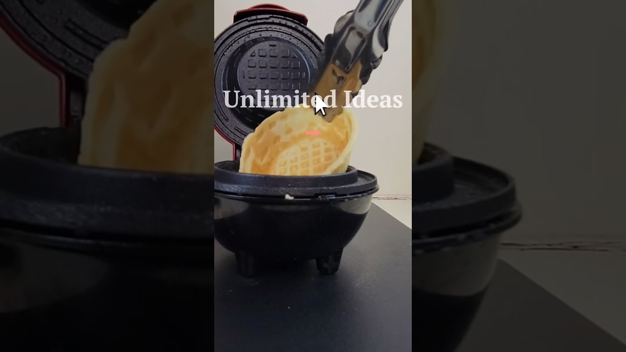 Dash Mini Waffle Bowl Maker #kitchenappliance #waffle #wafflebowl #shorts