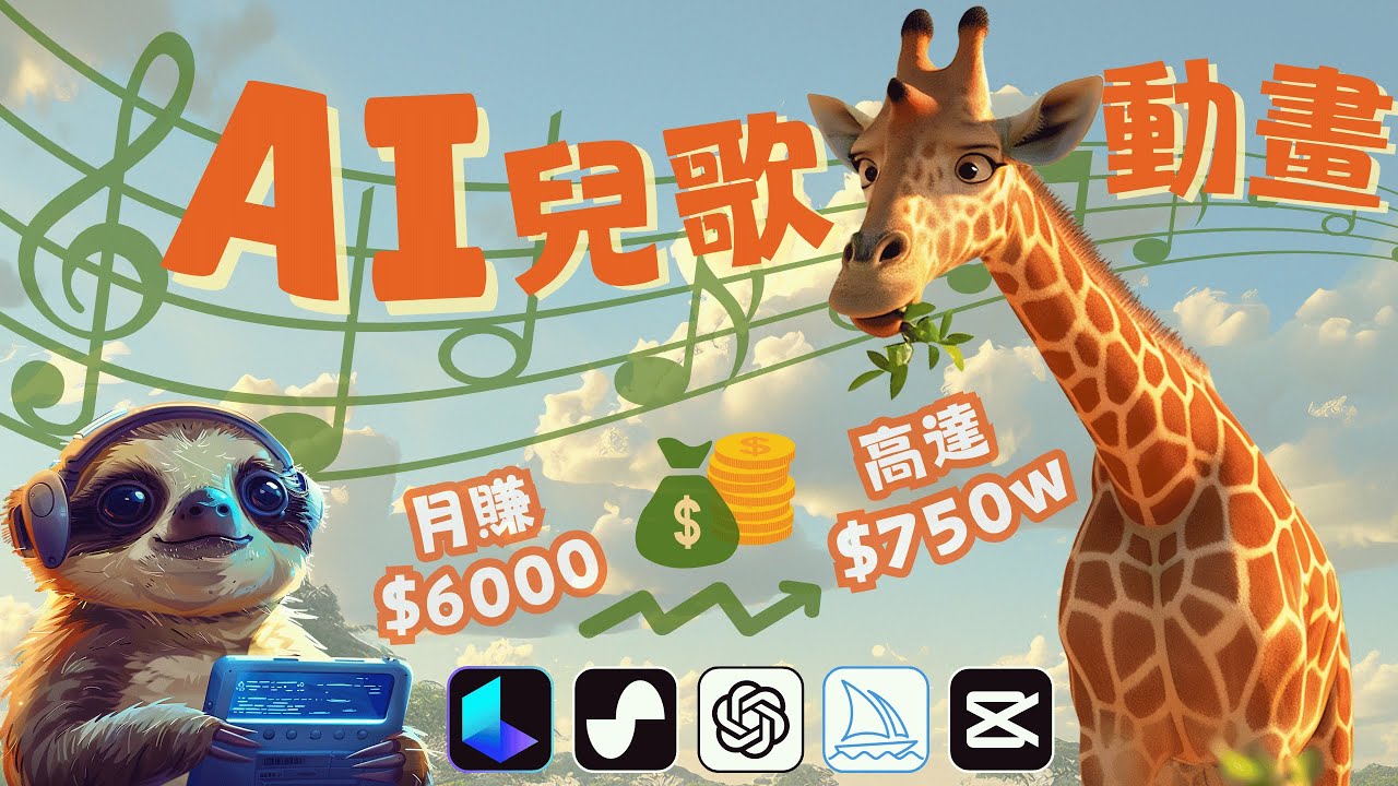 【喂飯級教學】如何用AI製作兒歌動畫，月賺$6000至$750w｜Suno 3.5 x Luma AI｜2024YouTube賺錢項目｜AI animation tutorial