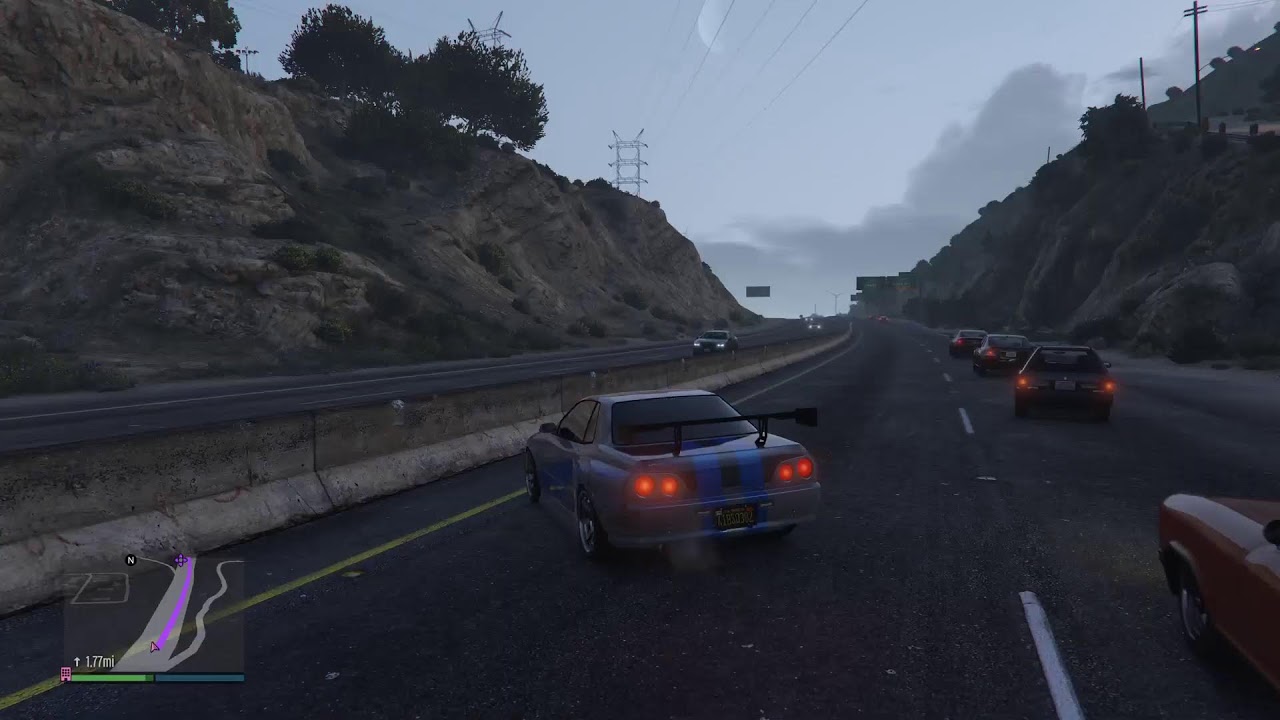 Playing in GTA.