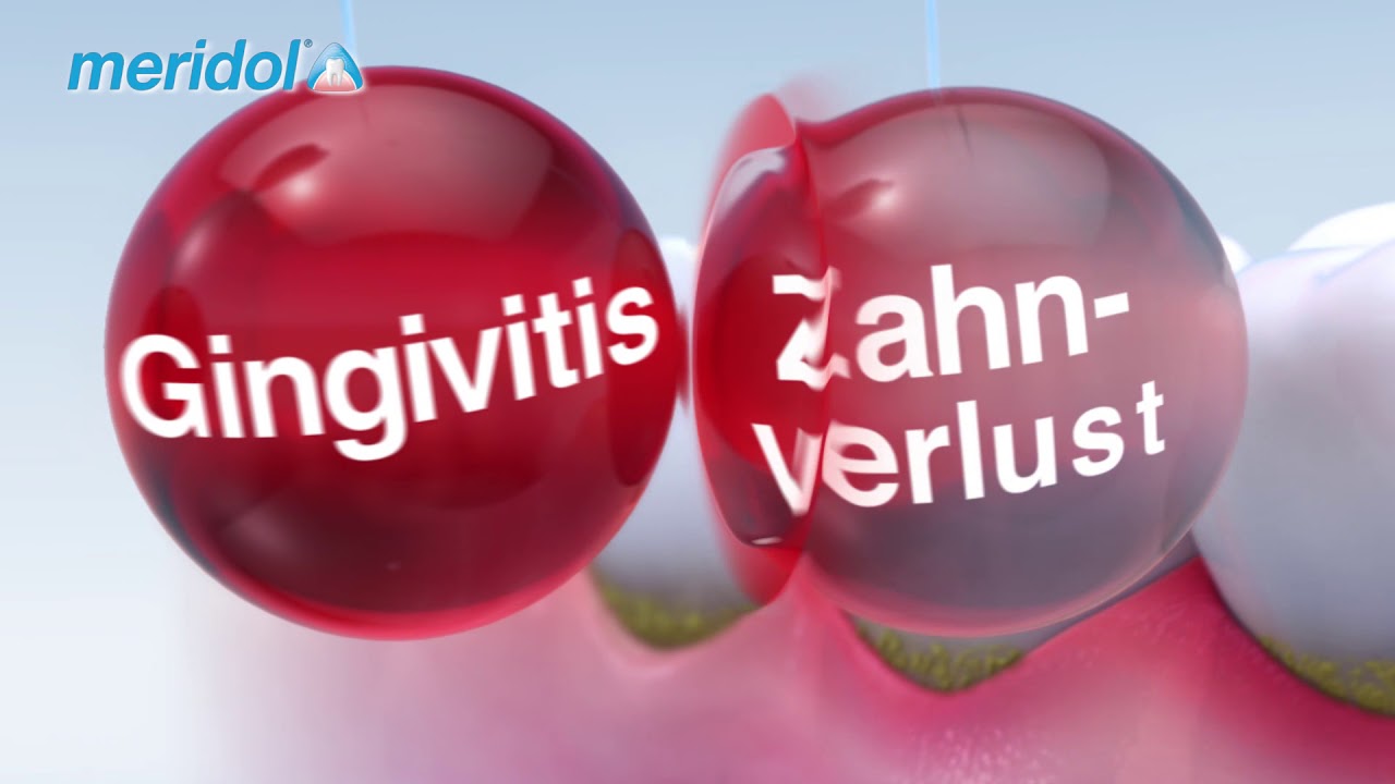 meridol® Zahnpasta und Mundspülung zur Vorbeugung von Zahnfleischproblemen.