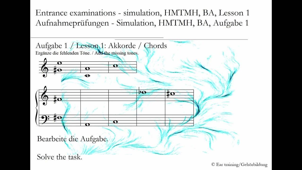 Hochschule für Musik, Theater und Medien Hannover | BA | Aufnahmeprüfung | Gehörbildung | Simulation