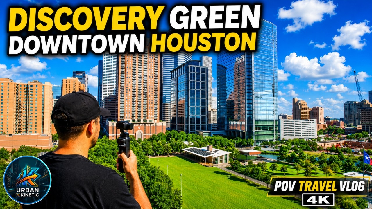 Discovery Green Downtown Houston | POV Travel Vlog [4K 60fps]