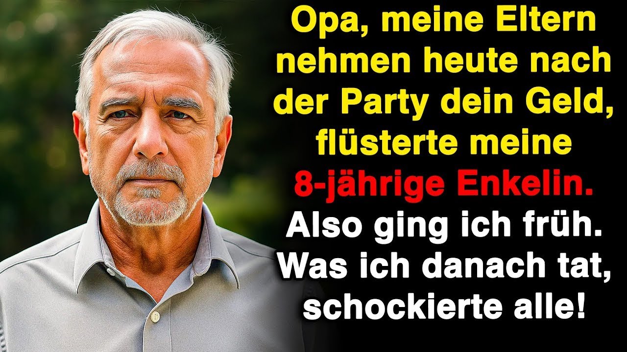 Opa, heute Abend werden meine Eltern dein Vermögen nehmen…“, flüsterte meine Enkelin…