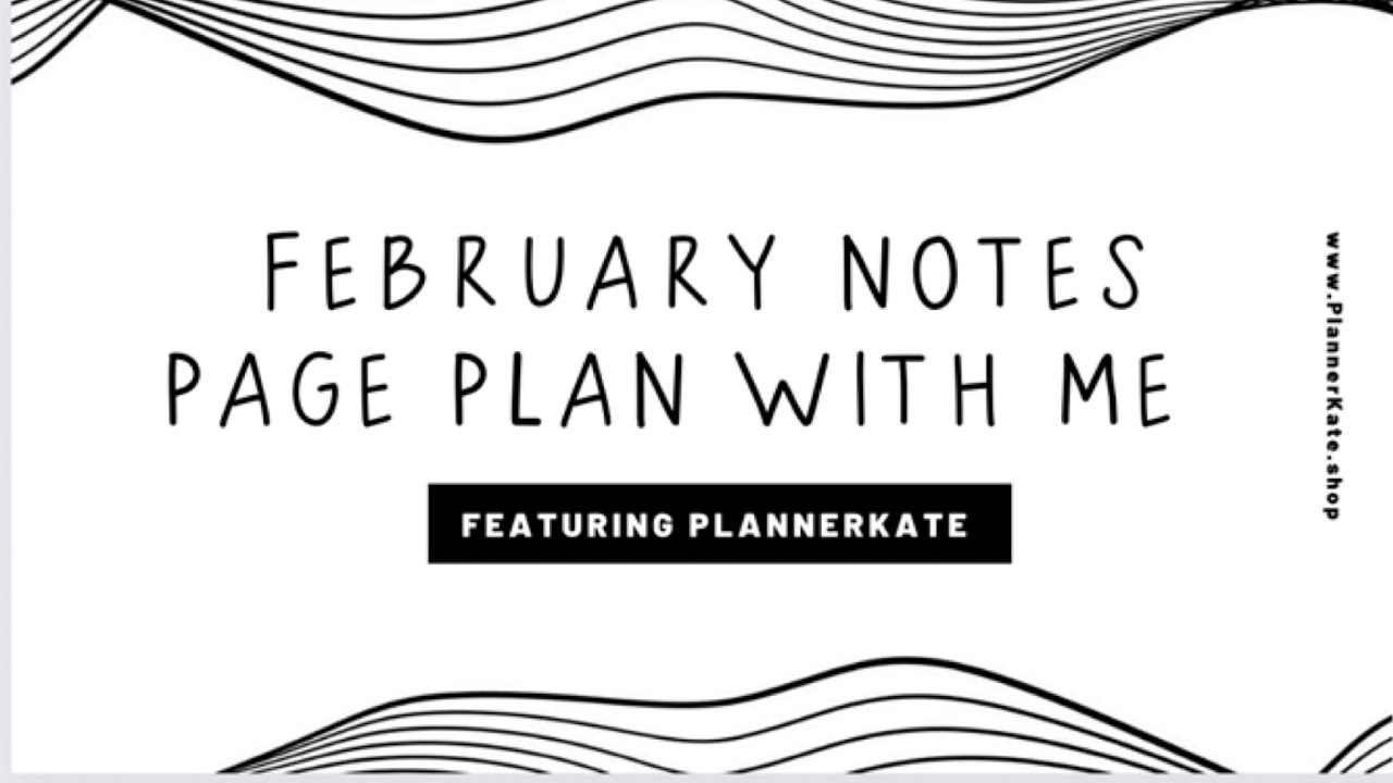 February Notes Page #planwithme