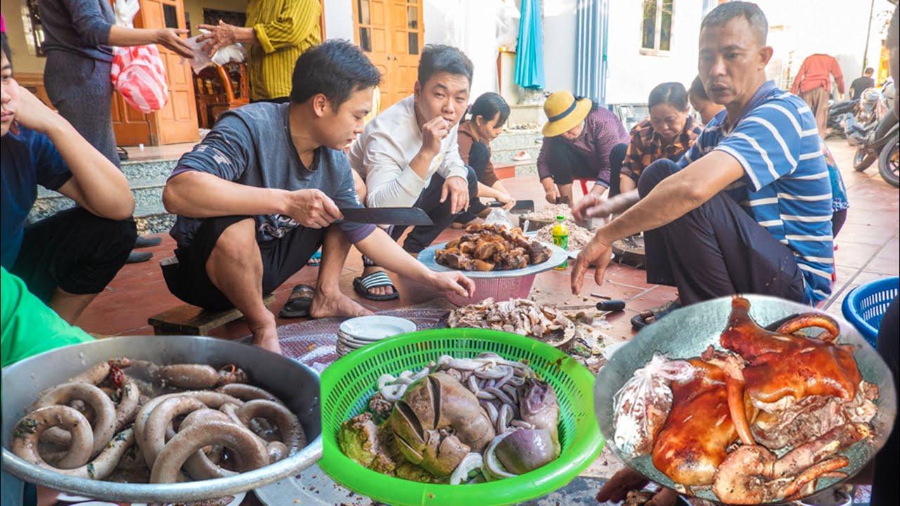 Những Bữa Cỗ L&ograve;ng Lợn Tiết Canh Ngon Nhất Qu&ecirc; L&uacute;a Th&aacute;i  B&igrave;nh