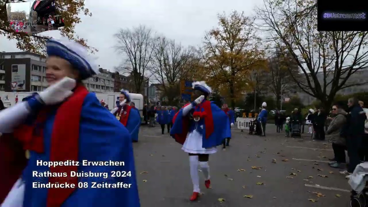 Hoppeditz Erwachen Rathaus Duisburg 2024 Eindrücke 08 Zeitraffer
