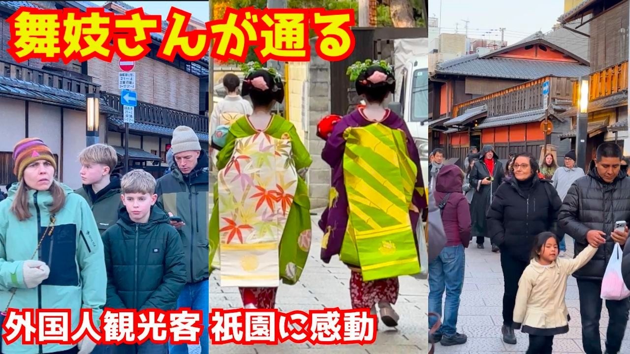 梅の花の香りが漂い出した京都祇園の花見小路に訪日客の心が踊る！芸妓さん舞妓さんが元気に行き交う