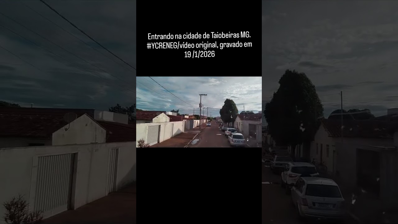 Entrando na cidade de Taiobeiras Minas Gerais. #YCRENEG/vídeo original, gravado em 19/1/2027. 