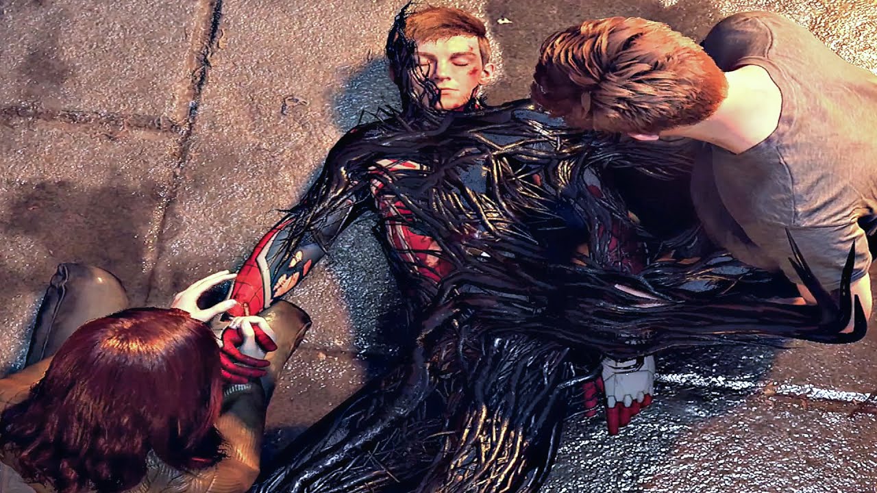 Spider-Man 2 Peter Dies & Venom Revives Him Symbiote Transformation Scene 2023 (PS5) 4K 60FPS