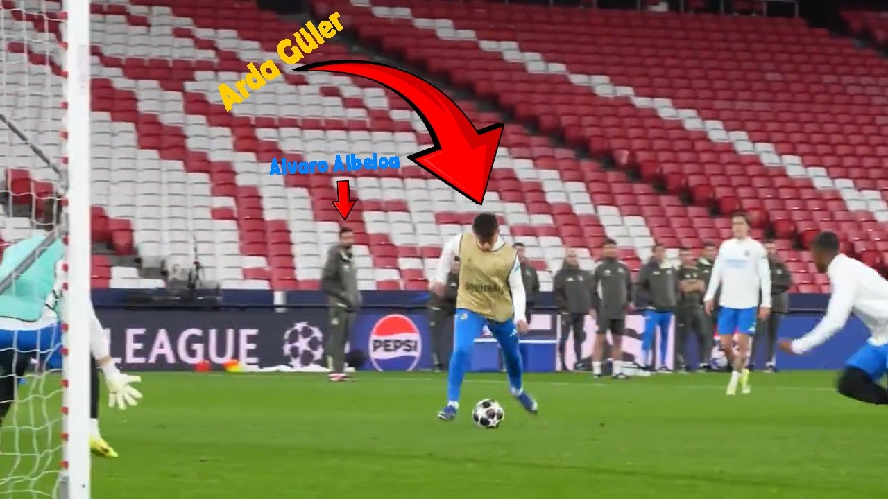 ARDA G&Uuml;LER SHOCKED REAL MADRID PLAYERS & COACHES IN TODAY'S TRAINING SESSION IN LISBON!