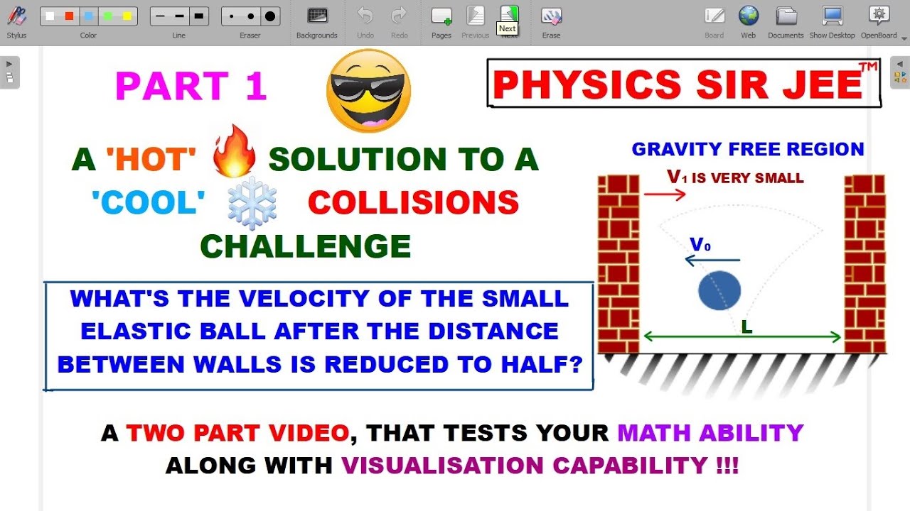 A BOUNCING BALL BETWEEN THE MOVING WALLS CHALLENGE PART 1 ...ANALOGOUS SOLUTION IN PART 2