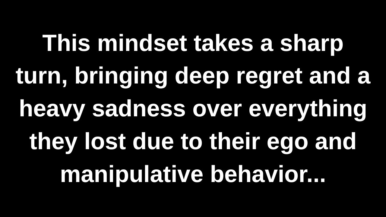This mindset takes a sharp turn, bringing deep regret and a heavy sadness over everything...