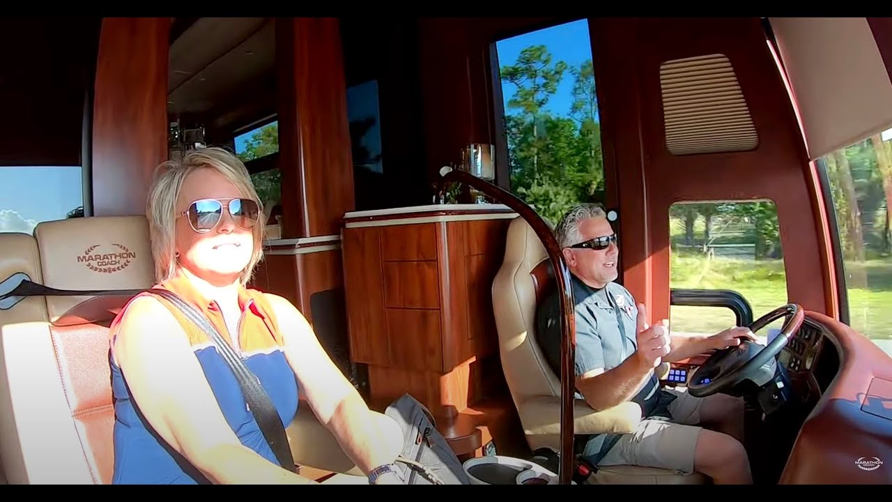 Luxury RV on the Road to Jupiter. Randy, Dawn and a Marathon Coach Ep.44