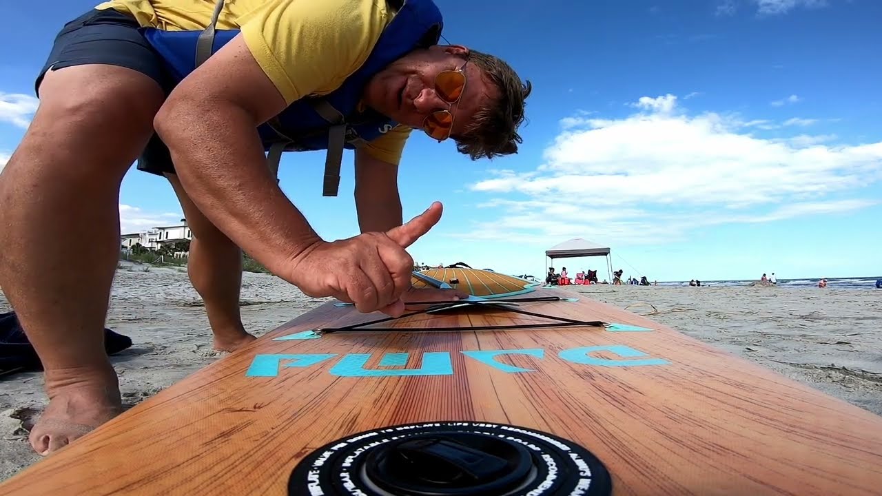 First Attempt Dama Inflatable Board SUP on the Ocean, at Isle of Palms, SC