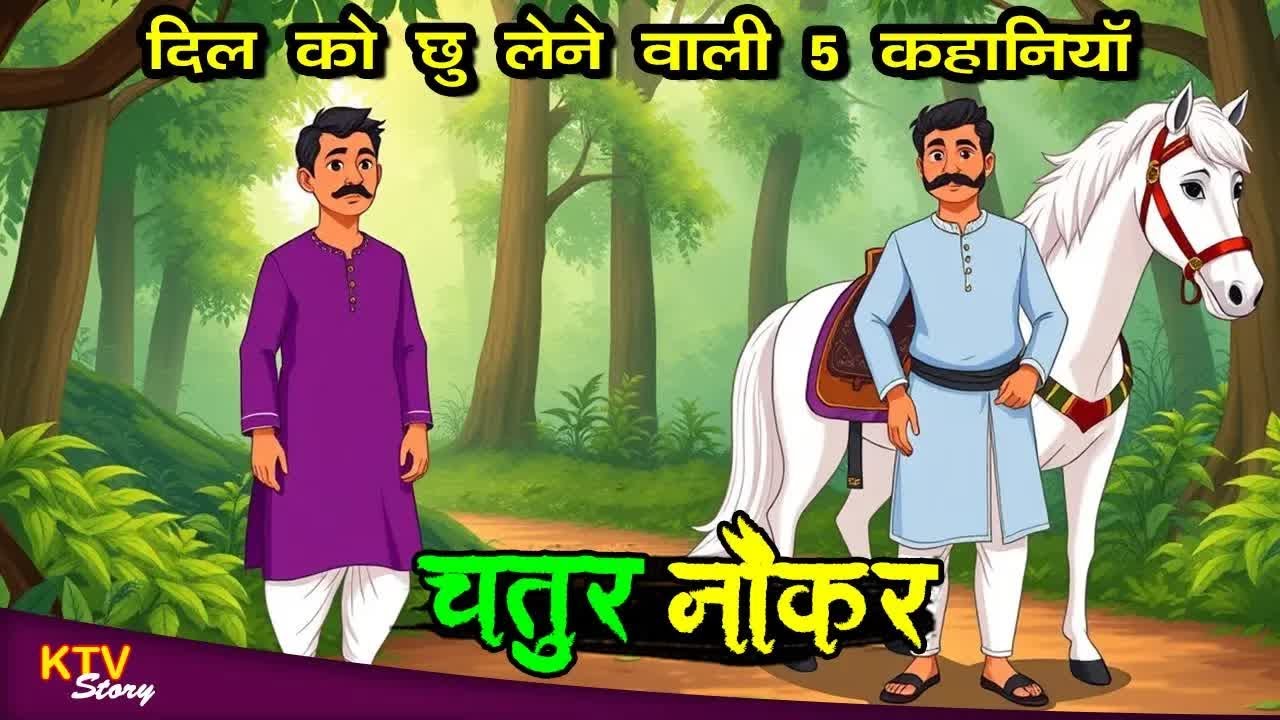 KTV605 चतुर नौकर, हिंदी मोरल स्टोरी, CHATUR NAUKAR, MAN KO CHU LENE WALI KAHANI, @KTVSTORY