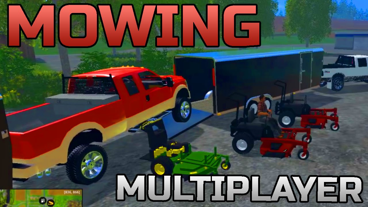 FARMING SIMULATOR 2015 | MULTIPLAYER MOWING! | NEW EQUIPMENT!