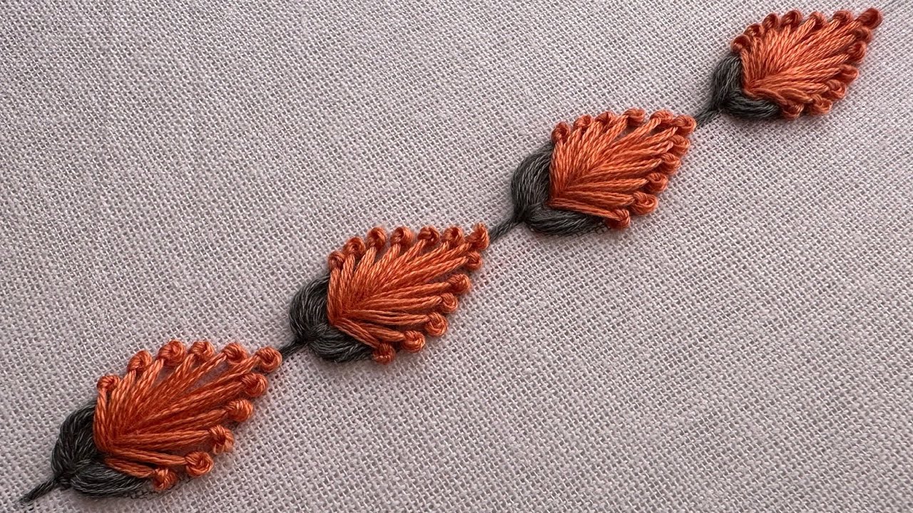 Easiest & prettiest embroidery pattern | hand embroidery design for beginners 