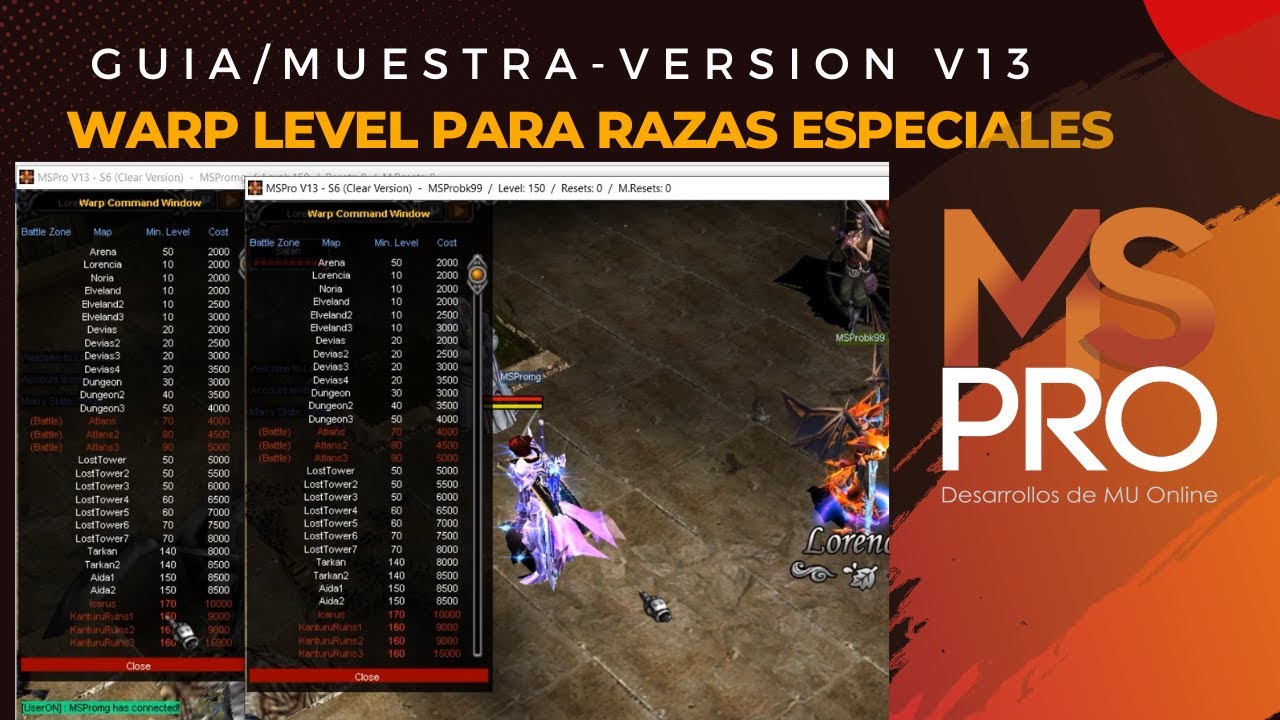 MSPro - Warp Level para Razas Especiales (Disable)
