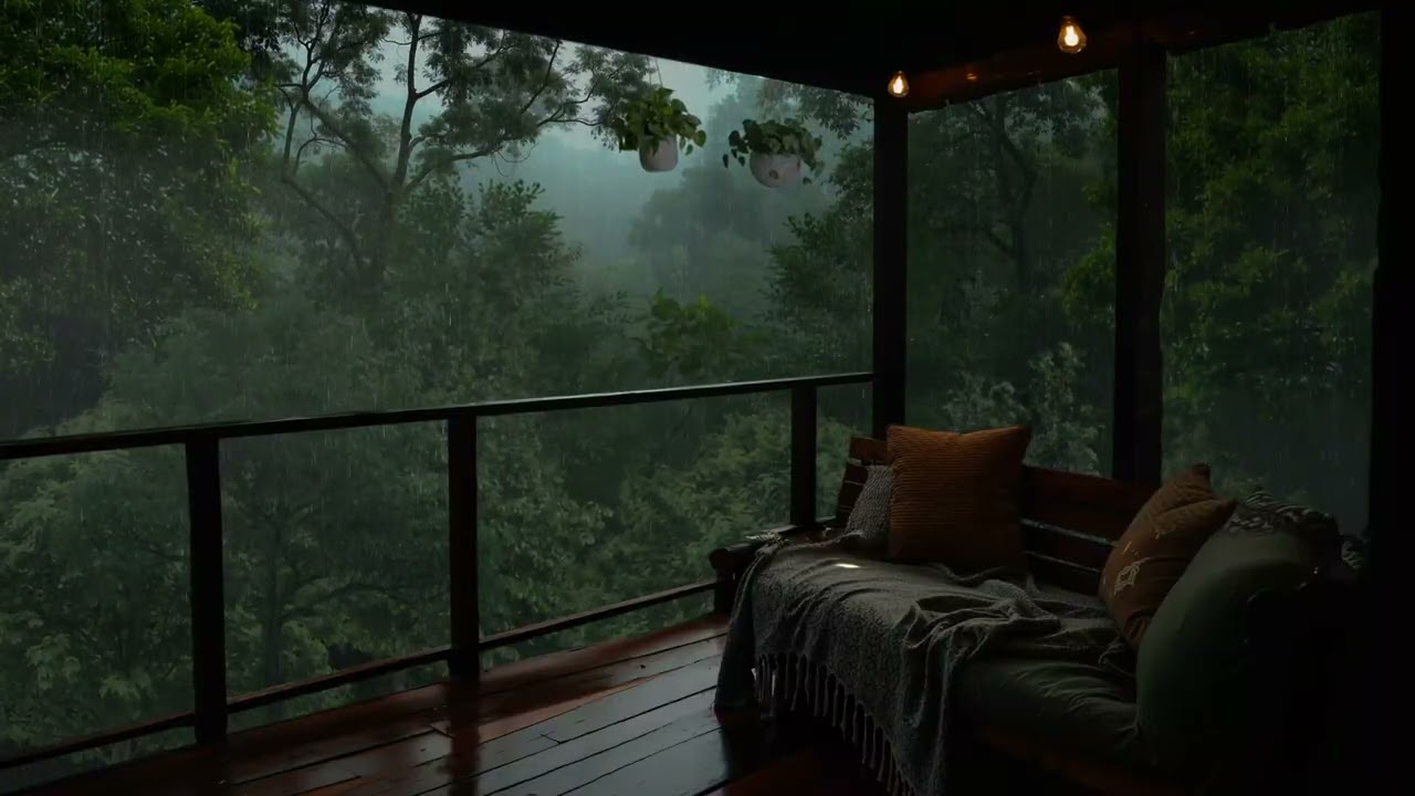 Sleep Fast in a Rainy Woodland Cabin | Calm Nature Sounds for Deep Sleep