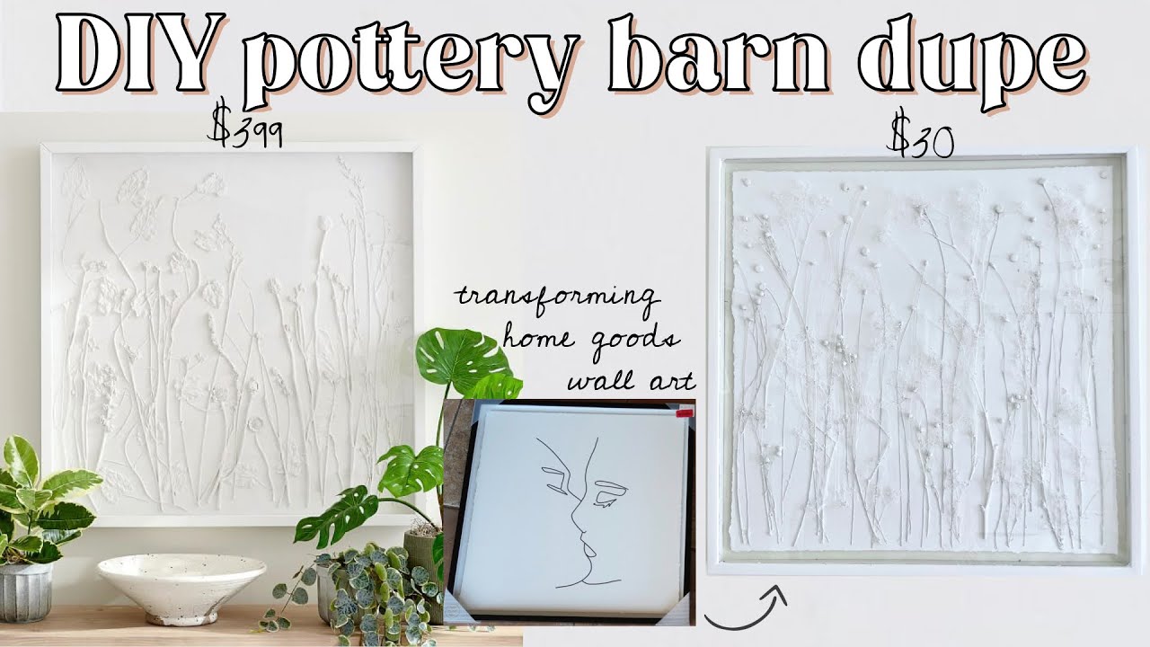 DIY Pottery Barn Inspired Wall Art || Neutral Wall Decor on a Budget (Home Goods Wall Art Flip)