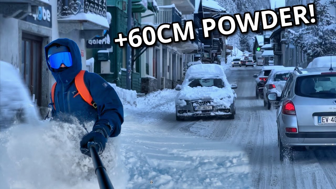 SNOW RETURNS to Europe! Snowboarding deep powder in Chamonix